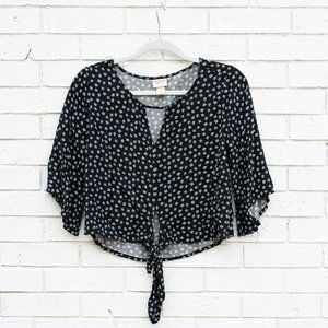 mid-crop Flowey blouse